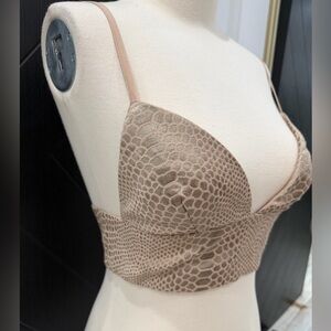 by the way. Taupe Snake-Print Seamless Bralette